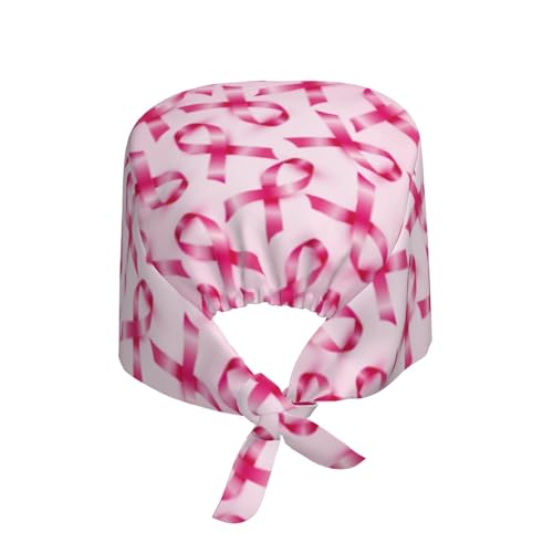 Image of Working Cap Scrub Cap with Sweatband Adjustable Unisex Women Tie Back Hat Nurse Surgical Caps