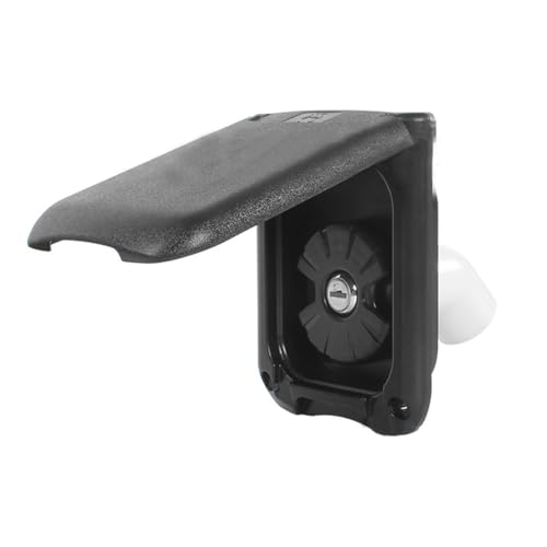 Image of Riloer RV Square Gravity Water Inlet, ABS RV Fresh Water Locking Cap Gravity Water Inlet with Bayonet Style Cap and Magnetic Attraction (Black /White)