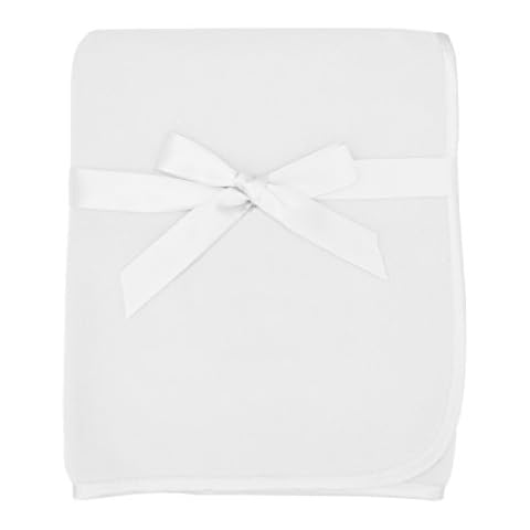 TL Care Fleece Blanket with Silk-Like Satin Trim, Soft, Warm & Cozy, White, 30" x 30" for Boys and Girls, Perfect for Baby Carrier, Stroller, Travel and Gifting Cover