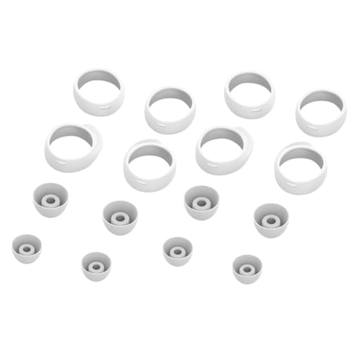 NAMOARLY 16pcs Earbuds Tips Buds Earplug Protective Plugs for Buds Headset Accessory White