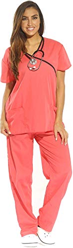 Just Love Women's Scrub Sets Medical Scrubs (Mock Wrap) 11136W-M