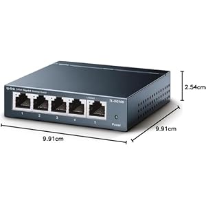 TP-Link TL-SG105 – Switch Gigabit de 5 Puertos, Plug & Play, Carcasa Acero