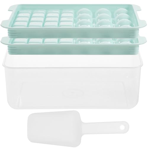 Molde para cubitos de hielo 2 piezas con tapa y cuchara miniatura 1