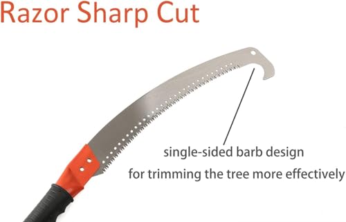 Image of ABJA Tree Branch Cutter Pruning Saw with 10 FT Long Stick, Heavy Duty Adjustable Height Pole, Tree Cutter Knife for Trimming High Branches