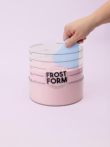 American Crafts Food Crafting 6 Inch Frost Form Starter Kit (7 Piece) Cake Pan Round Liner Stand Crumb Cutter Finisher Base