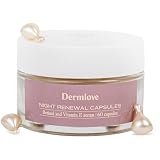 Dermlove Night Renewal Capsules - Retinol Serum For Face with Vitamin E - Anti Aging Serum for Fine