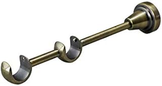 YHO Curtain Rod Pole Brackets 19mm 28mm 35mm Recess Extendable Double Antique Brass (19mm Ceiling)