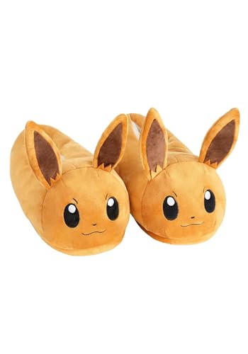 Pokémon Adult Slippers, Officially Licensed Video Game Plush Footwear with Embroidered Details