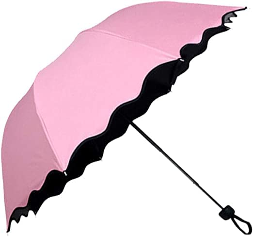 PortibleBlooming Flowers Design Umbrella | Compact Umbrella Triple Folding Anti-uv Proof | Sun & Rain Both Seasons Umbrella | Special For Woman/Girls/Kids (Pack Of 1).