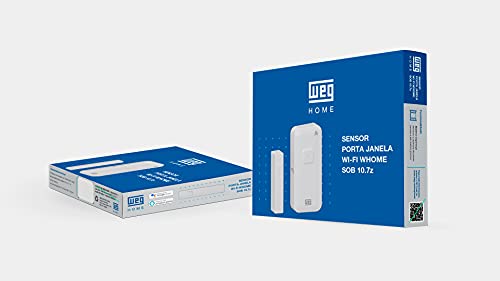 Sensor Inteligente de abertura de portas/janelas Wi Fi compatível com Alexa e Google Assistente e ba