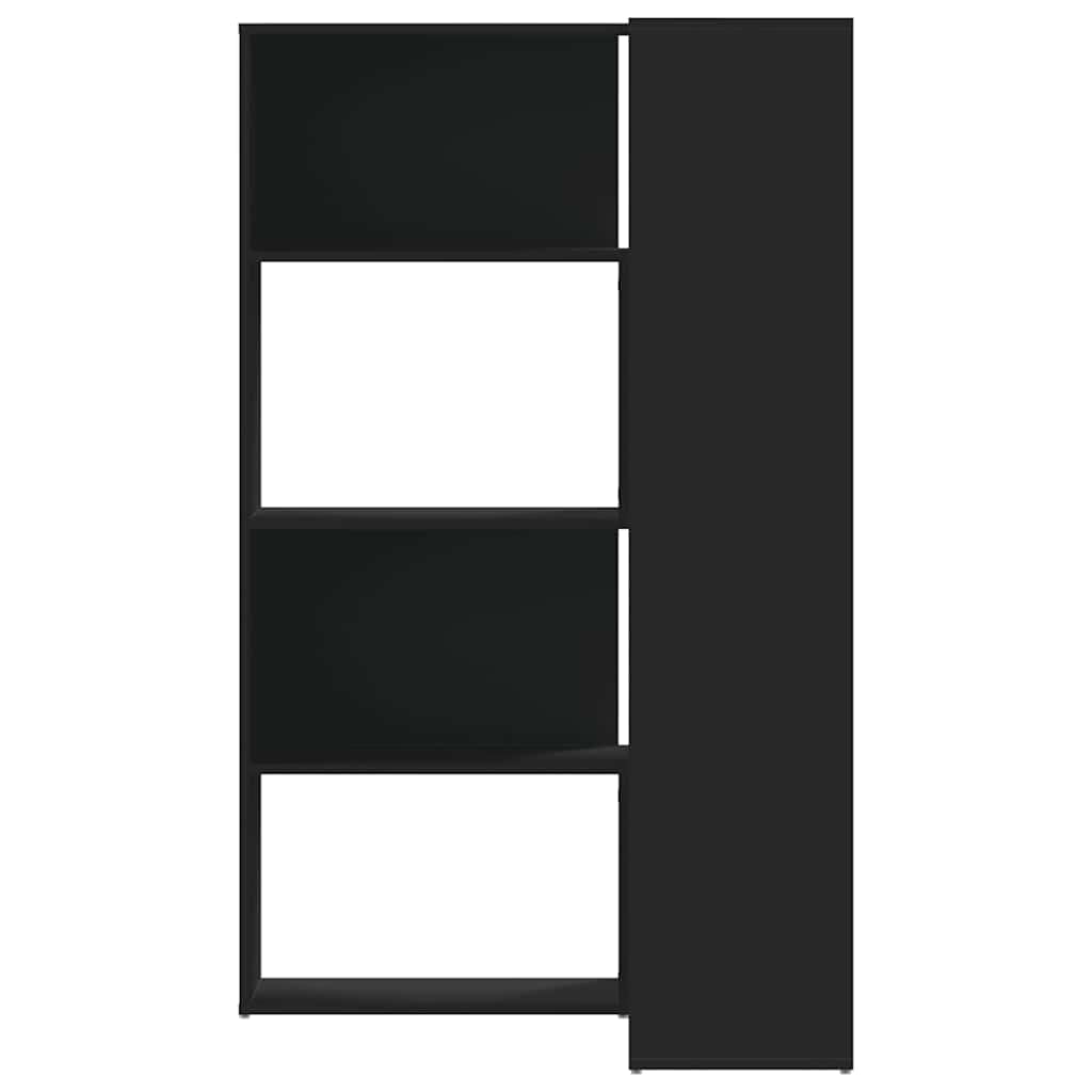 Libreria angolare a 4 ripiani, in legno, 85 x 85 x 140 cm, colore