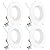 Sunco 4 Pack Retrofit LED Recessed Lighting 6 Inch, 5000K Daylight, Dimmable Can Lights, Baffle Trim, 13W=75W, 1050 LM, Damp Rated - ETL