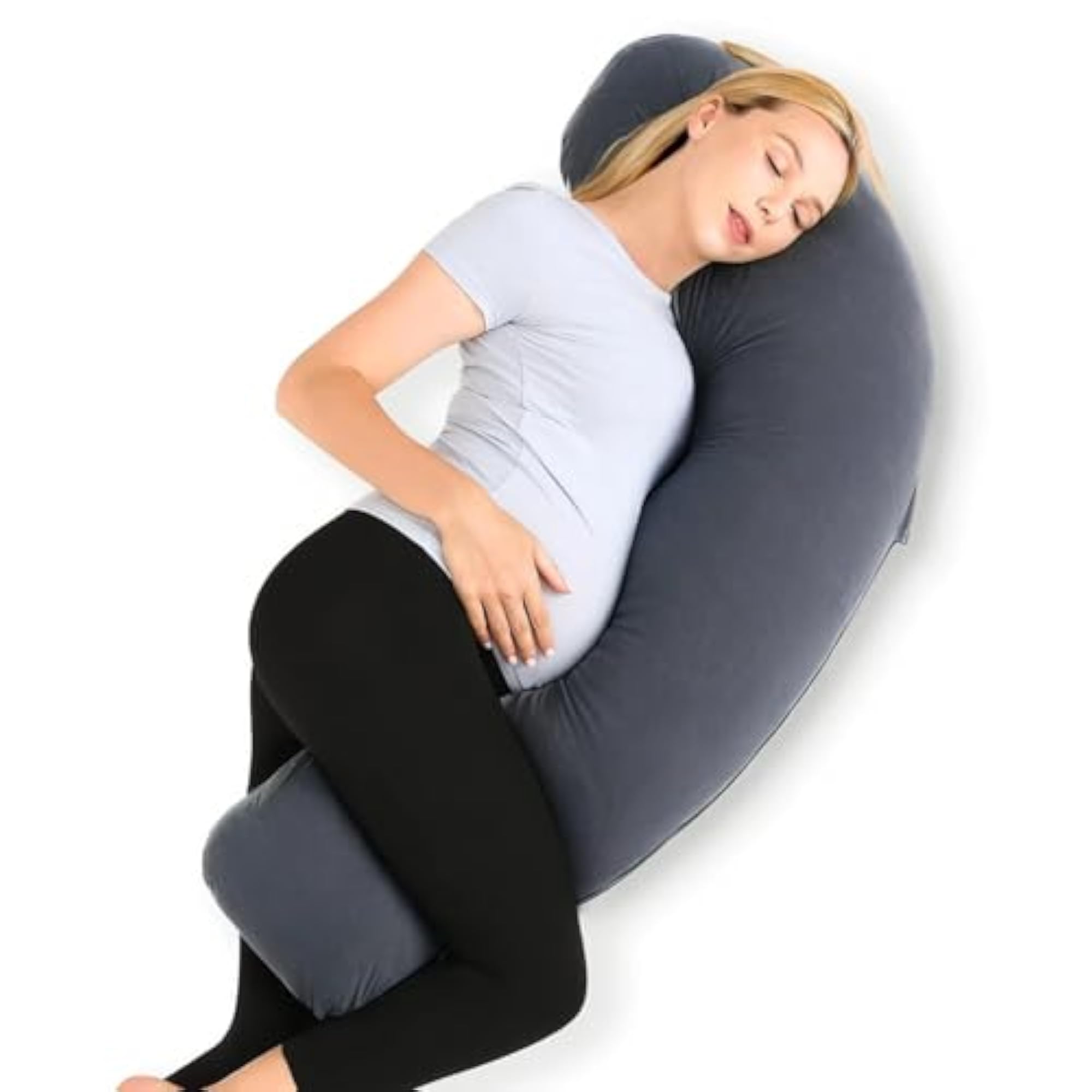 Small J-Shape Pregnancy Pillow for Maternity Comfort