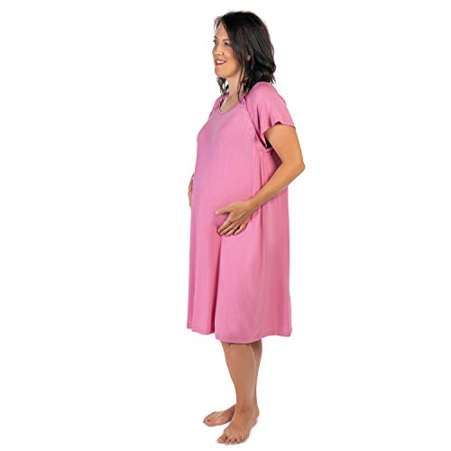 Image of Three Little Tots Plus Size Labor and Delivery Hospital gown Maternity Nursing Nightgown Multi