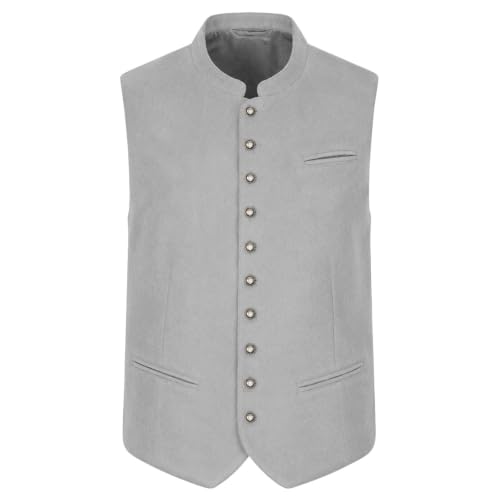 Chaleco tradicional hombre para Oktoberfest y bodas con botones 3