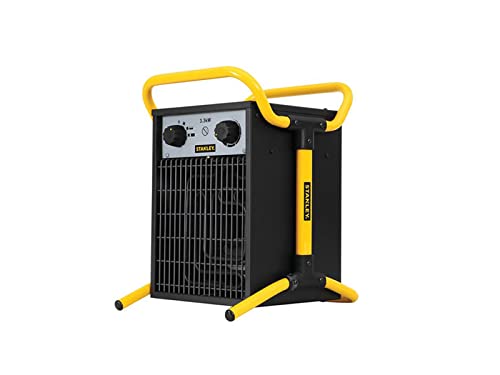 Stanley eléctrico Calentador Industrial, 3300 W, Stainless Steel, Negro