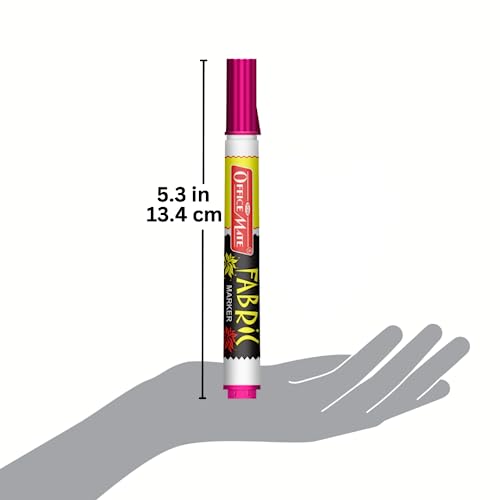 Image of Soni Officemate Fabric Marker | Pack of 8 (Mix Colour)|Wash-Resistant Ink | Ideal for Fabric Art | 4.43 mm Bullet Tip