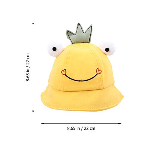STOBOK Chapéu de Sapo Balde Coroa Chapéu de Sapo Bebê Infantil Boné à Prova de Vento Chapéu de Aba L