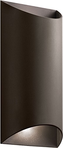 🔥 Wesley 14" LED Outdoor 2 Light Wall Light in Textured Architectural Bronze