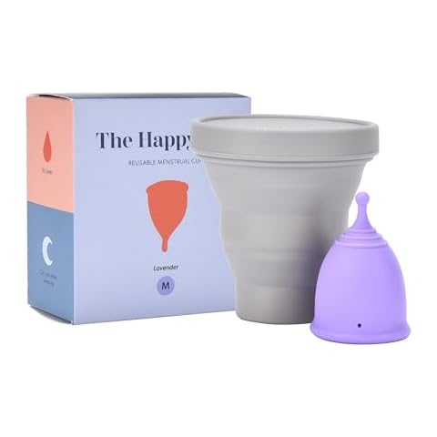 Hawwwy | Menstrual Cups - Comfortable Silicone Cup - Leak-Free & Odor-Free Periods - Ideal for Bladder Sensitivity & Cramping Discomfort - Suitable for Teens with Sensitive Skin - Lilac Cover