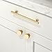 Talentedeco 10 Pack Brushed Gold Cabinet Pulls 5 Inch(128mm) Kitchen Cabinet Handles Cabinet Hardware for Drawer Pulls
