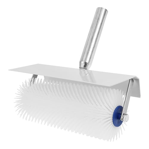 Spiked Screeding Compound Roller Reusable Self Leveling Screed Spiked Roller with Splash Guard and Handle for Bubble Removal