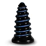 BDSMLOVE groß Analplug,riesen Faden Buttplug Analdildo XXL Analspielzeuge Fisting Sexspielzeug Analdehner erotisches Sex Spielzeug ab 18 für Paare Frauen Männer extrem (Schwarz, Φ 5,5 cm)