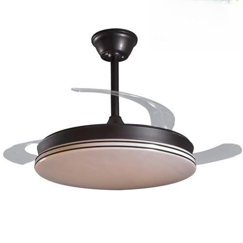 VENTILADOR TECHO C/LUZ 3 ASPAS RETRACTILES NEGRO VELVET
