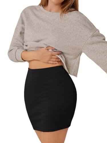 SOLY HUX Women's Elastic High Waist Bodycon Pencil Mini Skirt3