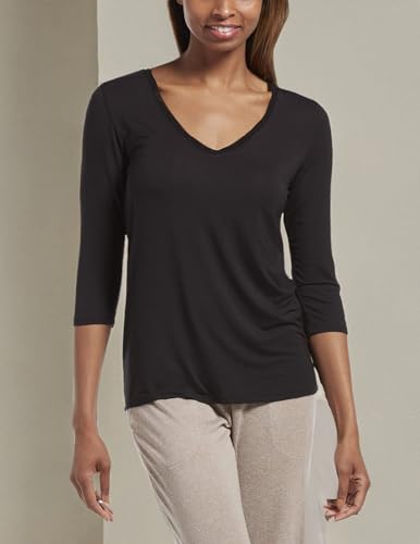 Image of HUE Women's 3 /4 Sleeve V-Neck Sleep Tee