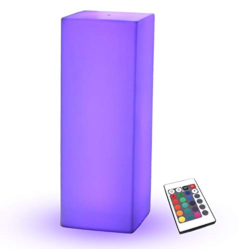 Preisvergleich Produktbild PK Green Erstklassige LED Stehlampe Dimmbar mit Akku, Farbwechsel, Fernbedienung / 80cm Bodenleuchte Innen / Außen / Garten für Wohnzimmer, Schlafzimmer / Gartenleuchte Außenlampe Wasserdicht RGB Modern