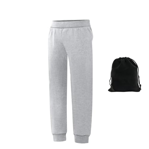 Hanes EcoSmart Girls' Jogger Sweatpants, 50% Cotton 50% Polyester, Soft Fleece, Elastic Waistband, Tagless Comfort, W/Pouch