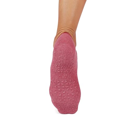 Image of TAVI Chloe Pilates Socks with Grips for Women | Non-Slip Grip Socks for Women, Patented Grip Sole Design, Soft Organic Cotton, Arch Support, Use for Yoga, Barre, Lagree