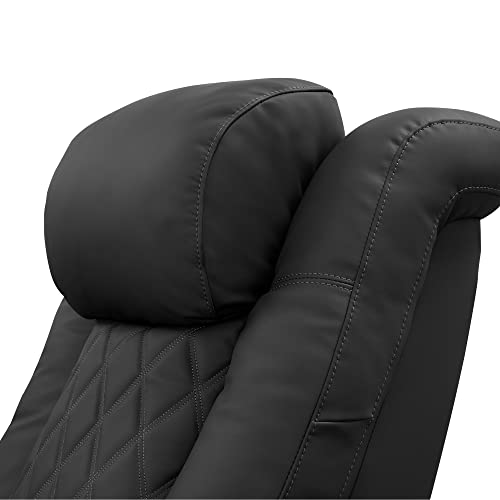 Valencia Tuscany Luxury Edition | Semi-Aniline Italian Nappa Leather 20000, Power Recline Chair with Lumbar Support & Headrest, Memory Control, (Row of 2, Graphite)