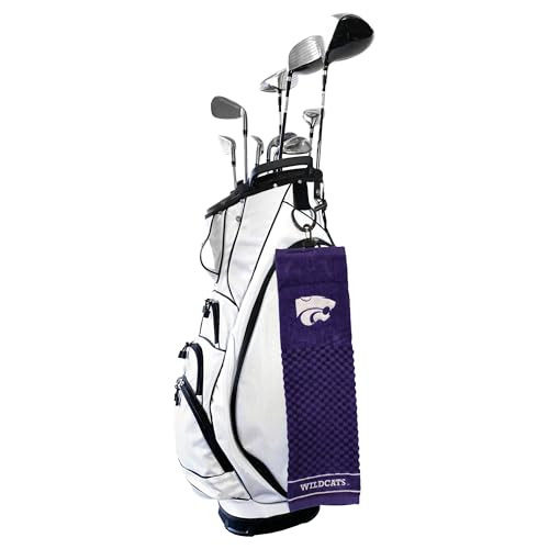 Image of Team Golf NCAA Kansas State Wildcats Embroidered Golf Towel, Checkered Scrubber Design, Embroidered Logo (Pack of 6)