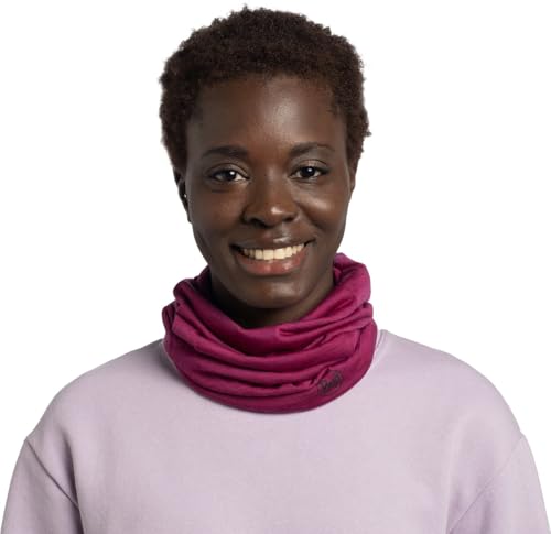 BUFF®| Schlauchschal Merino Lightweight Männlich Weiblich Erwachsene Multifunktionaler Schal aus 100% Merinowolle, Wandern, Outdoor, Nachhaltig, Leicht, Schlanke Passform, Einheitsgröße, Pourpre