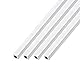 sourcing map 4Stk Quadrat Alu Rohr 6mmx6mmx1mmx200mm 6063 Alu für Haus Einrichtung Maschinen