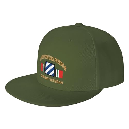 3rd Infantry Division Iraq Veteran Unisex Baseball Cap Adjustable Flat Brim Hat Trucker Hat2
