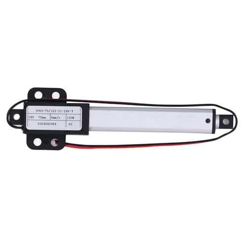 Linearantrieb 24 V, 75 Mm Hub, Elektrischer Antrieb, 4 Mm/s Bewegungsantrieb, Robust, für Industrie, Landmaschinen, Gastronomie, 150 N Schubkraft