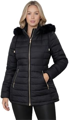 Jaqueta ParKa Feminina Dupla Face Nylon/Peluciada Preta