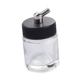 Angoily Airbrush Flasche mit Deckeladapter Nachfüllbare Farbflasche für Siphon Airbrush Modelle...