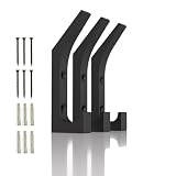 Miraram 3D Objects Doppelhaken für Akustikpaneele – Wandmontage mit Schrauben – Maximale Stabilität – 3er Set inkl. Schrauben & Dübel – 13mm & 15mm – Garderobenhaken Lamellenwand (15 mm, Doppelhaken)