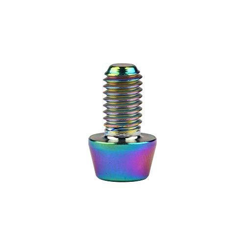 Image of Titanium Ti Bolt M5x9 16 18 20 25 30 35 40 45 50 55 60mm Tapered Head Screws Pack of 4 (M5x9mm, Ranibow)