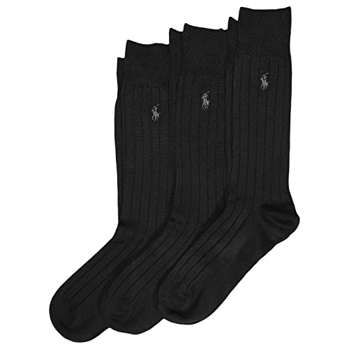 POLO RALPH LAUREN Mens Super Ribbed Socks 3 Pair Pack...