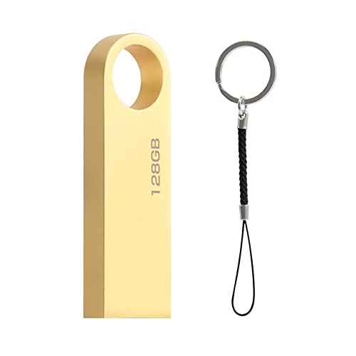 Pen Drive 128GB, Mini Memorias USB 128GB USB Unidad Flash Memoria Stick 128 GB con Llavero Colgante...