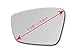 New Replacement Flat Mirror Glass with Full Size Adhesive for Volkswagen | 2013-2015 Passat | 2011-2018 Jetta | 2012-2019 Beetle | Driver Side View Left LH