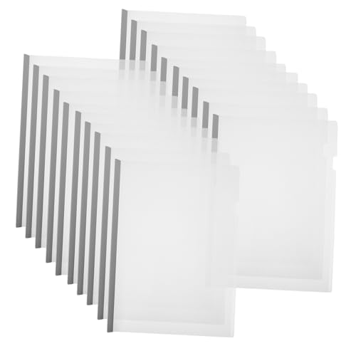 OUNONA 20個 対応 三角形バインディングバー 書類整理用クリップ 透明カバー付き 滑り止めロックレバー搭載 ペーパー収納オーガナイザー