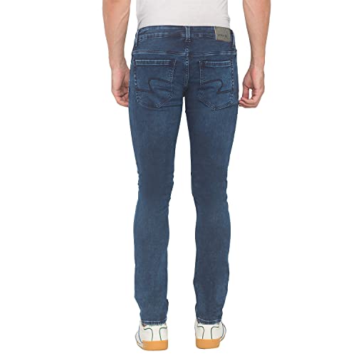 Image of Spykar Men's Cotton Supper Skinny Low-Rise Jeans (Dark Blue) (30) (SS01BB15DarkBlue)
