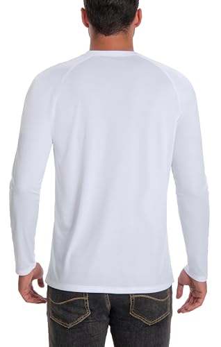 Men's Sun Protection Shirts UPF 50+ UV Long Sleeve Rash Guard Shirts Lightweight Quick Dry for Fishing Swimming Running3