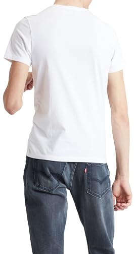 Levi's Herren 2-Pack Crewneck Graphic Tee T-Shirt, White / Mid Tone Grey Heather, L – Ansicht 7